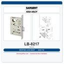 Sargent LB-8217 Mortise Lock Body – Asylum/Institutional ANSI F30 | 8200 Series