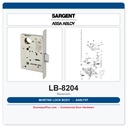 Sargent LB-8204 Mortise Lock Body – Storeroom Function (ANSI F07)