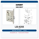 Sargent LB-8255 Mortise Lock Body – Office Entry Function (8200 Series)