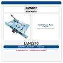 Sargent LB-8270 Electric Mortise Lock Body – Fail Safe (Electrically Locked)