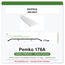 Pemko 176A 7" Flat Saddle Threshold, 1/2" High — Mill Aluminum