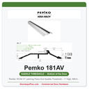 Pemko 181AV 5" Latching Panic Exit Saddle Threshold – 1" High, Mill Aluminum, Eco-V Gasket