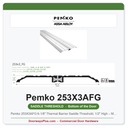 Pemko 253X3AFG 6-1/8" Thermal Barrier Saddle Threshold, 1/2" High – Mill Aluminum