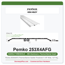 Pemko 253X4AFG Thermal Barrier Saddle Threshold 7-1/8" Wide, 1/2" High – Mill Aluminum