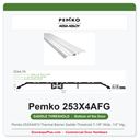 Pemko 253X4AFG Thermal Barrier Saddle Threshold 7-1/8" Wide, 1/2" High – Mill Aluminum