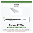 Pemko 2727A 7" Offset Saddle Threshold, 1/4"–1/2" High – Mill Aluminum