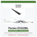 Pemko EV232BL Eco-V Hospitality Threshold, Carpet to Carpet, Black