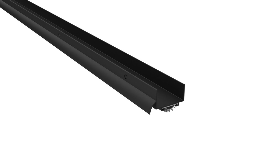 Pemko 216BSPV Door Shoe – Brush + Vinyl Seal, Black Suede Powder Coat, 1-3/4" Door