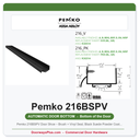 Pemko 216BSPV Door Shoe – Brush + Vinyl Seal, Black Suede Powder Coat, 1-3/4" Door