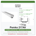 Pemko 217AV Door Shoe – Mill Aluminum, Vinyl Seal | 1-3/4" Doors