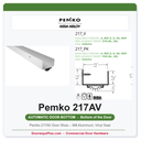 Pemko 217AV Door Shoe – Mill Aluminum, Vinyl Seal | 1-3/4" Doors