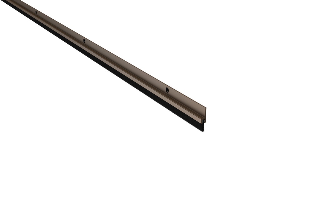 Pemko 18041DNB Nylon Brush Door Sweep – Dark Bronze Anodized Aluminum, Sold by the Foot
