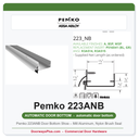 Pemko 223ANB Door Bottom Shoe – Mill Aluminum, Nylon Brush Seal