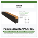 Pemko XG2212APK773BL Extreme-Duty Commercial Door Bottom – Black Suede, PemkoPrene 773 Seal