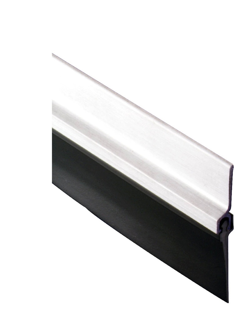 Pemko 307AV Door Bottom Sweep — 7/8" Aluminum Channel, 1" Replaceable Vinyl, Mill Aluminum