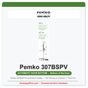 Pemko 307BSPV Door Bottom Sweep — 7/8" Aluminum Channel, 1" Vinyl Insert, Black Suede Powder