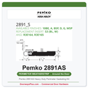 Pemko 2891AS Heavy Duty Perimeter Gasketing Kit | Mill Aluminum Silicone | 3'0 x 7'0