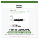 Pemko 2891APK Heavy Duty Perimeter Gasketing Kit — Mill Aluminum, PemkoPrene Insert, 3'0 x 7'0