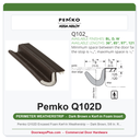 Pemko Q102D Encased Foam Kerf-In Weatherstrip — Dark Brown, 5/8 In. Reach, 97 In.