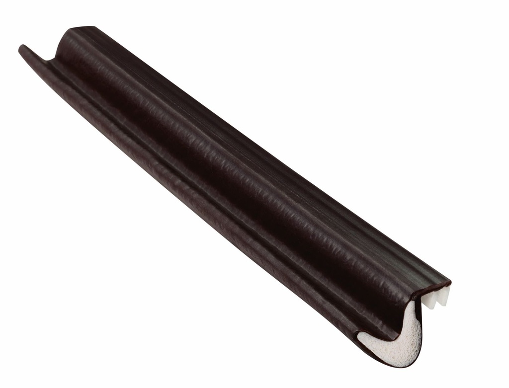 Pemko Q103D Encased Foam Kerf-In Weatherstrip, 3/8" Reach, Dark Brown, 97"