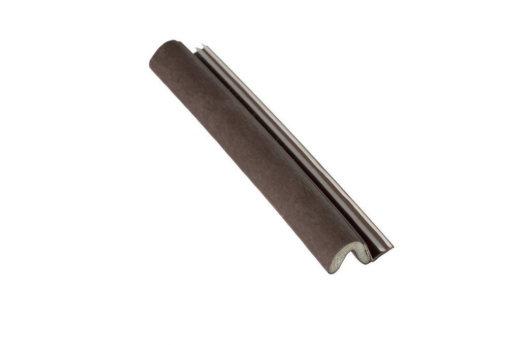 Pemko Q106D Encased Foam Kerf-In Weatherstrip | 5/8" Reach, Dark Brown, 97"