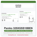 Pemko 325XGSS10BEN Extreme Gap Door Bottom Sweep – Satin Bronze (10BE), Neoprene