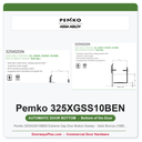 Pemko 325XGSS10BEN Extreme Gap Door Bottom Sweep – Satin Bronze (10BE), Neoprene