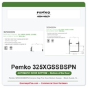 Pemko 325XGSSBSPN Extreme Gap Fire Door Bottom Sweep – Black Suede, Neoprene Insert
