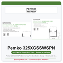 Pemko 325XGSSWSPN Extreme Gap Fire Door Bottom Sweep – White Suede Neoprene