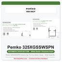 Pemko 325XGSSWSPN Extreme Gap Fire Door Bottom Sweep – White Suede Neoprene