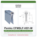 Pemko CFMSLF-HD1-M Full Mortise Short Leaf Flush PemKonnect Continuous Geared Hinge Set (83"+12") Heavy Duty Clear Anodized
