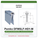 Pemko DFMSLF-HD1-M Full Mortise Short Leaf Flush PemKonnect Continuous Geared Hinge Set (83"+12") Heavy Duty Dark Bronze Anodized