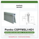 Pemko CSPFMSLI-HD1 Special Full Mortise Short Leaf Inset Continuous Geared Hinge | Heavy Duty Clear Anodized | 83"/95"