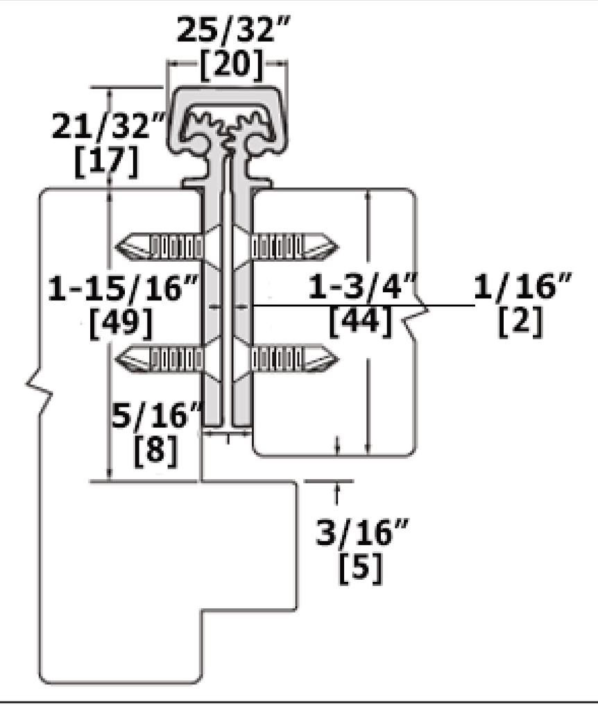 Hager 780-112HD Roton Continuous Geared Hinge — Concealed Leaf Heavy Duty Clear Anodized Aluminum 79/83/95"