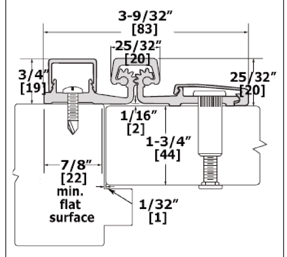Hager 780-157HD Roton Continuous Geared Hinge | Full Surface Heavy Duty Clear Anodized Aluminum 83/95"