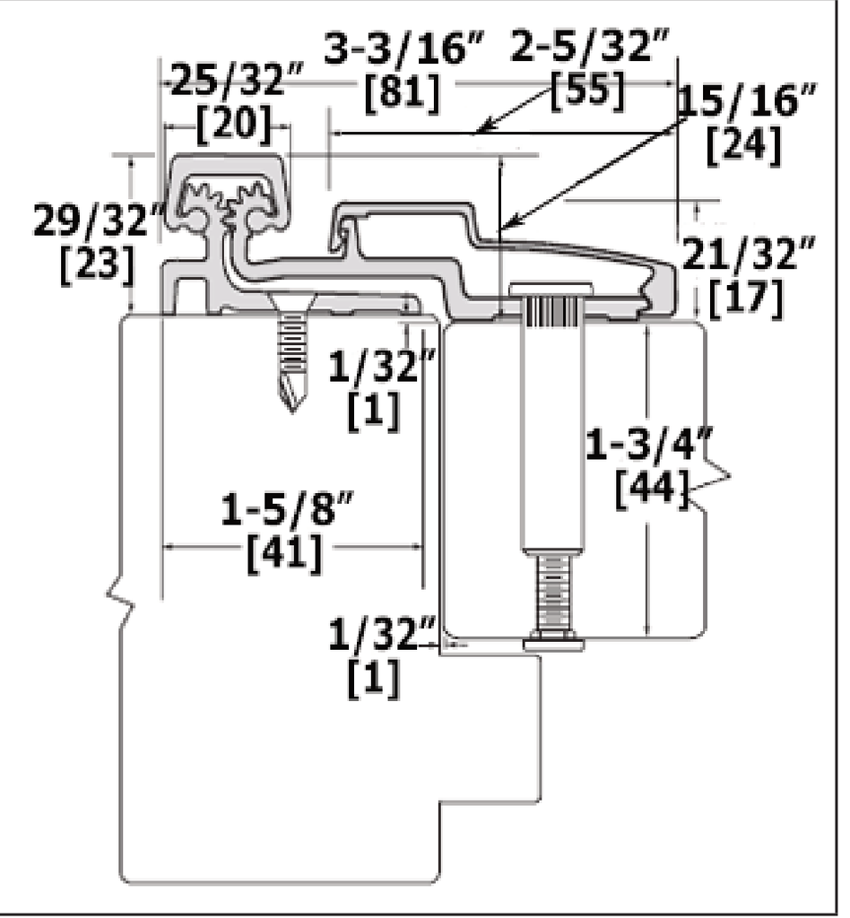 Hager 780-210HD Roton Continuous Geared Hinge | Full Surface Heavy Duty Clear Anodized Aluminum 83"/95"