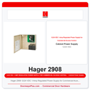 Hager 2908 12/24 VDC 1-Amp Regulated Power Supply | 120VAC Input | Commercial Access Control