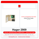 Hager 2909 12/24 VDC 2 Amp Regulated DC Power Supply – UL Listed, 120VAC Input