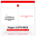 Hager 2-679-0625 Concealed Magnetic Door Contact – ALM Door Position Sensor