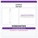 Accentra KRM200FWS Keyed Removable Mullion 7'2" — 3-Hr Fire-Rated, Windstorm, UL Listed
