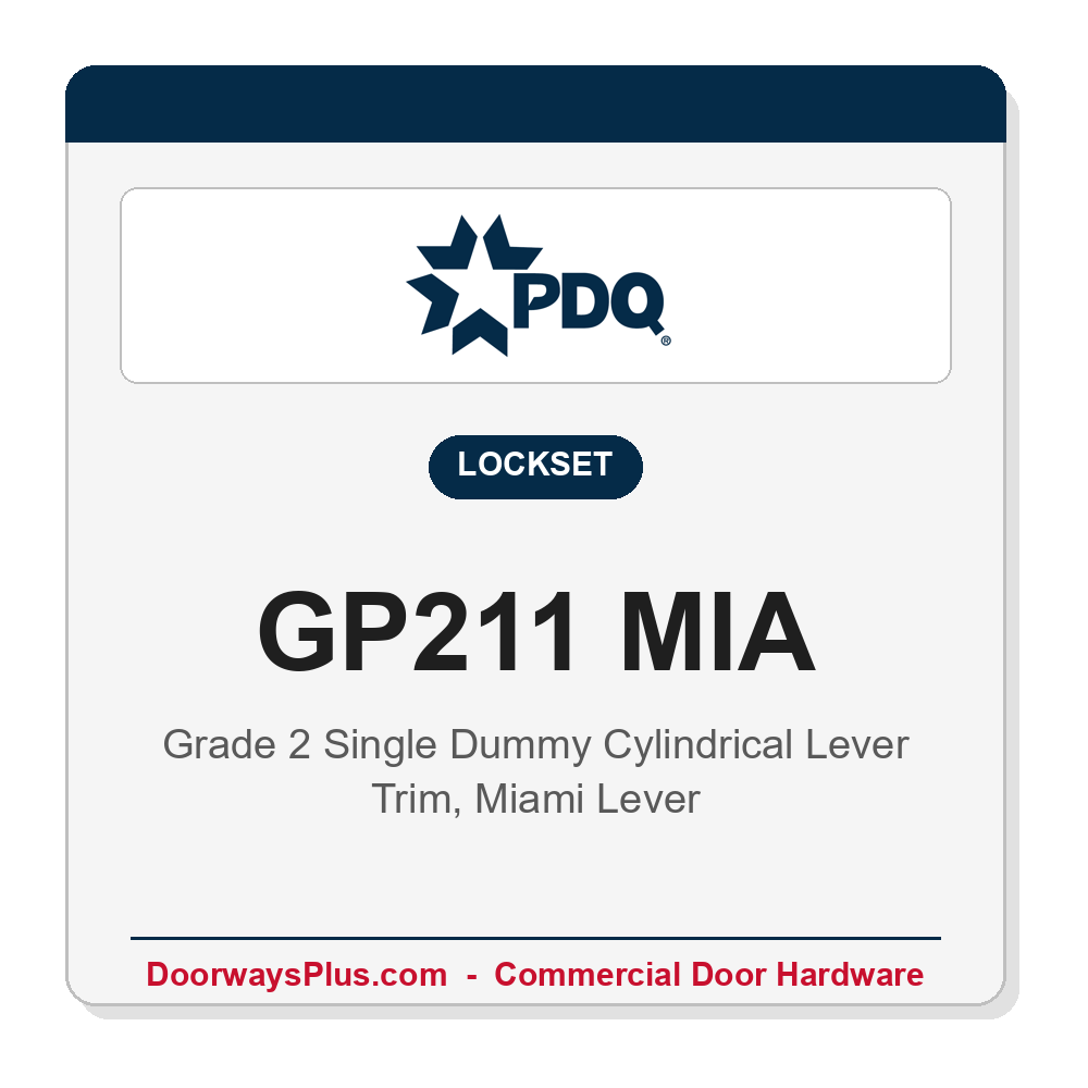 PDQ GP211 MIA Single Dummy Lever – Grade 2, ADA, Buy American