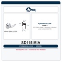 PDQ SD115 MIA Grade 2 Storeroom Cylindrical Lever Lockset | ANSI F86