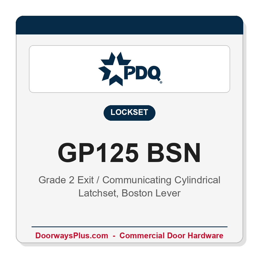 PDQ GP125 BSN Exit Latchset Lever Satin Chrome US26D | Grade 2 UL Fire Rated