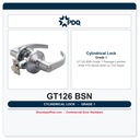 PDQ GT126 BSN Grade 1 Passage Latchset | ANSI F75 | Series 4000 | UL Fire Rated