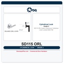 PDQ SD115 ORL Grade 2 Storeroom Cylindrical Lever Lockset | ANSI F86