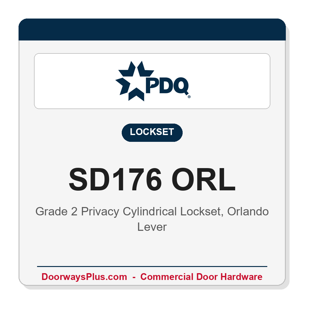 PDQ SD176 ORL Grade 2 Privacy Lever Cylindrical Lockset | ANSI F76 ADA