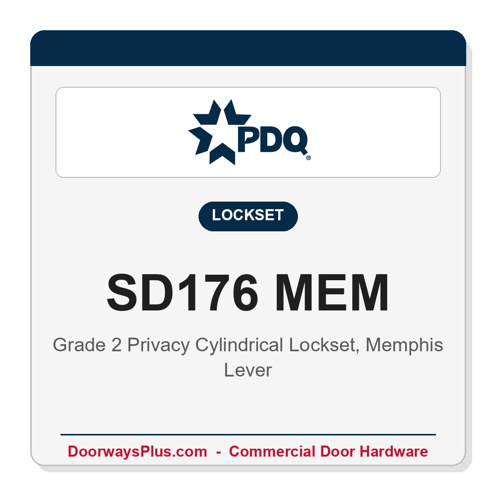 PDQ SD176 MEM Grade 2 Privacy Lever Cylindrical Lockset | ANSI F76 ADA
