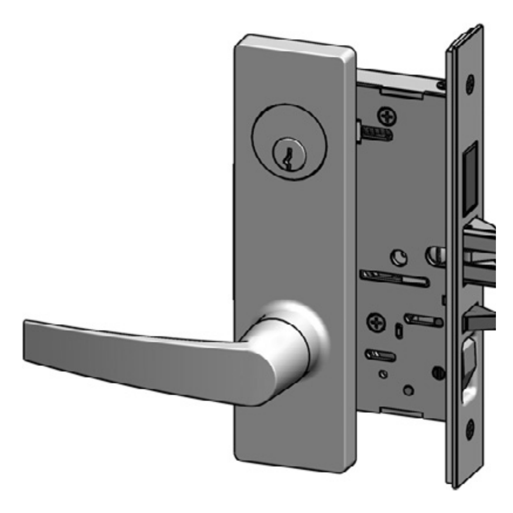 PDQ MR114 MFEF Mortise Lockset – Hold Back Double Cylinder, Grade 1, US26D Satin Chrome