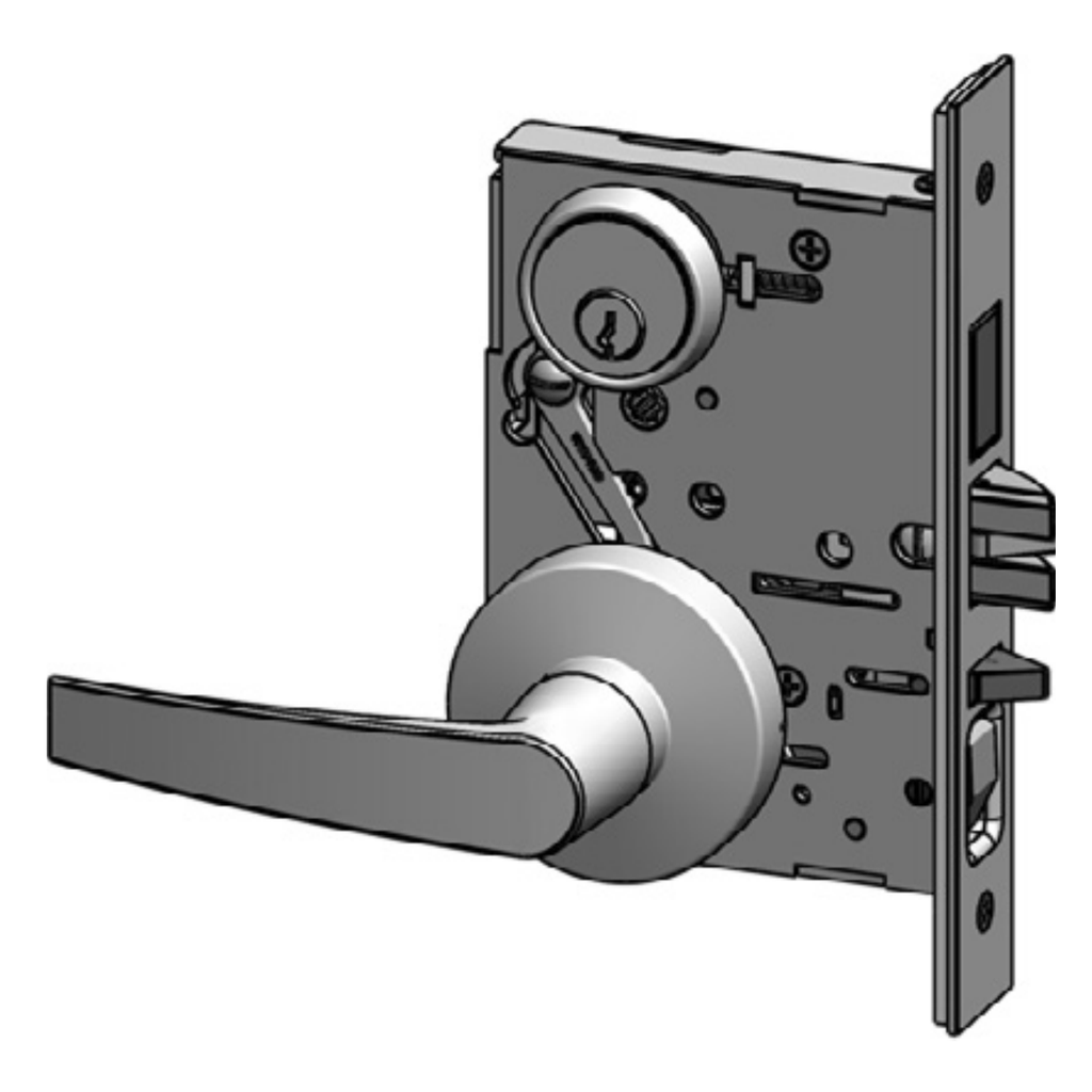 PDQ MR114 MFSF Hold Back Double Cylinder Mortise Lockset – Grade 1, US26D Satin Chrome