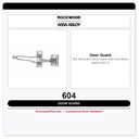 Rockwood 604 Swing Arm Door Guard | Solid Cast Brass | ANSI A156.16
